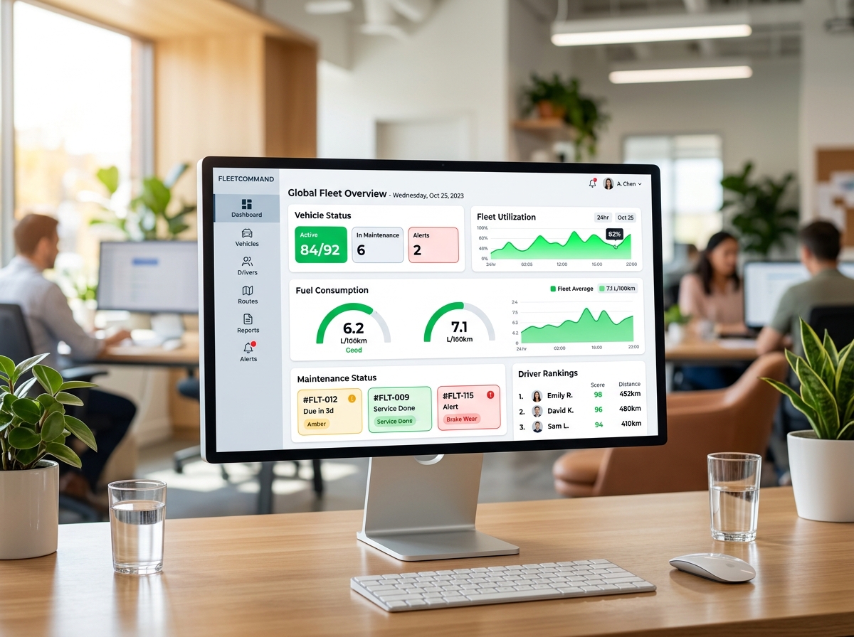 IntelliFleets Bus & Omni Fleet Management Dashboard